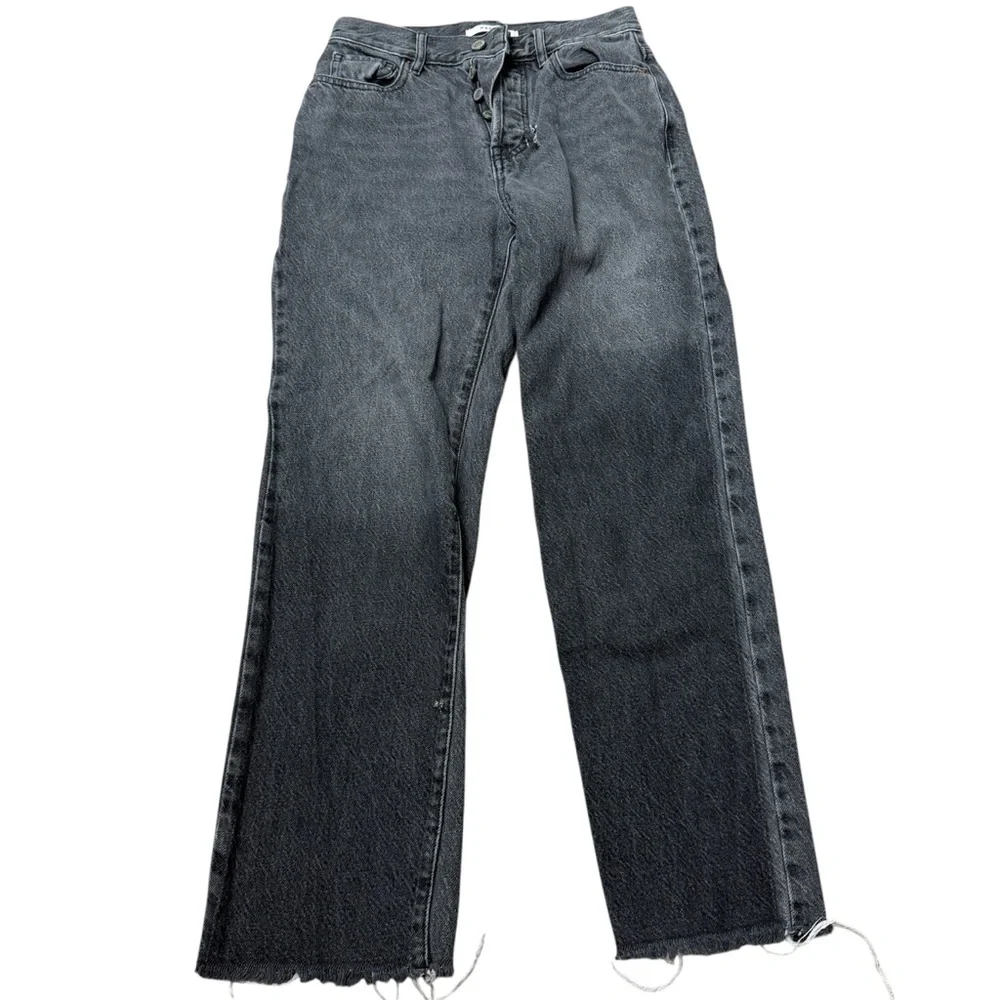 PacSun jeans high rise straight button fly size 25 black